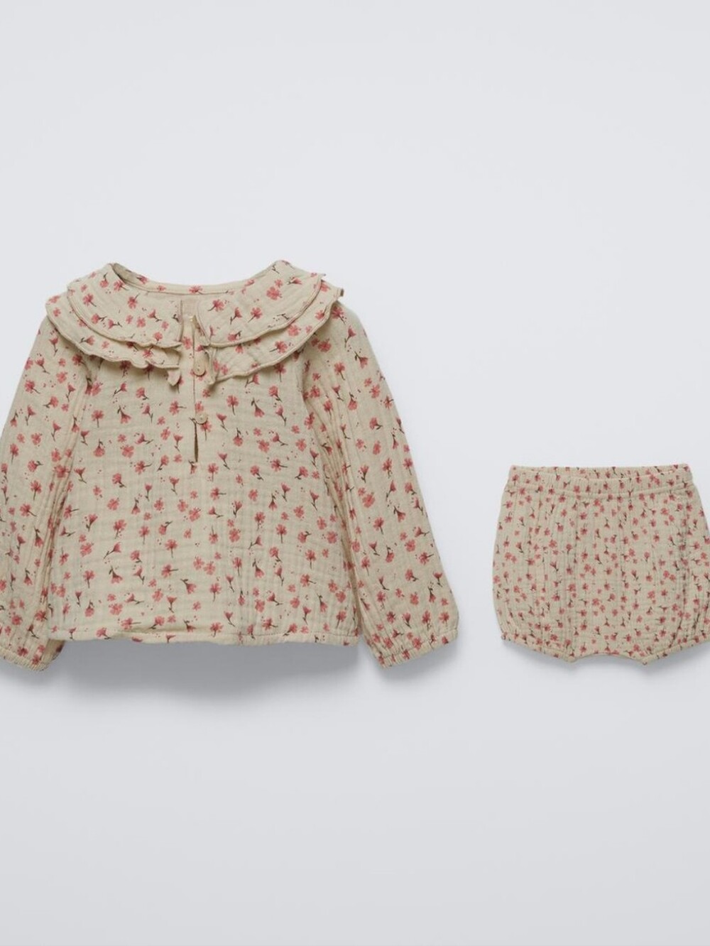 Zara Baby NWT Floral Cotton Gauze Bloomer Set 3-6M Cottagecore